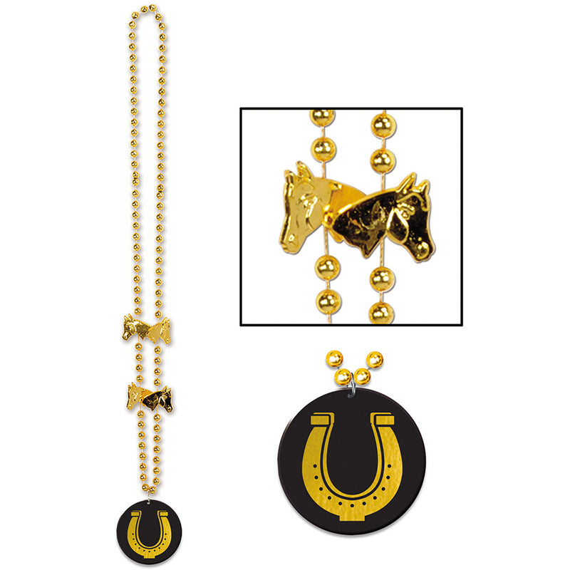Gold Horseshoe Necklace 36"