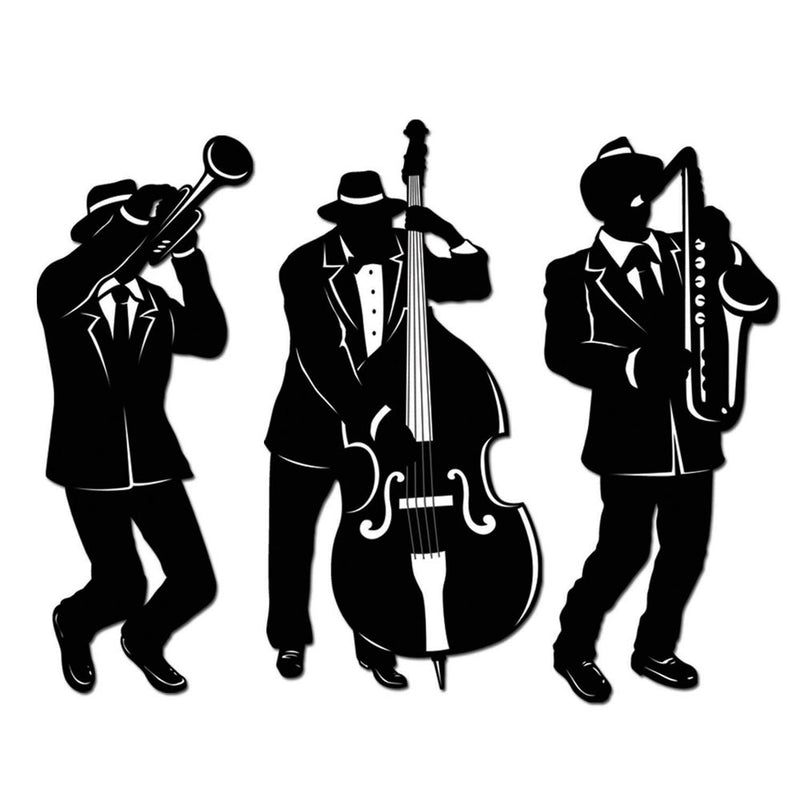 Jazz Musician Cutouts 18" (3 PACK)
