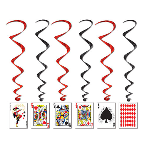 Playing Card Whirls 3'4" (5 PACK)