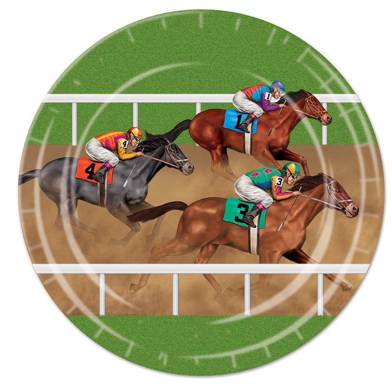 Horse Racing Plates 9" (8 PACK)