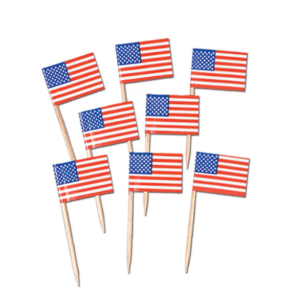 American Flag Toothpicks (50 PACK)