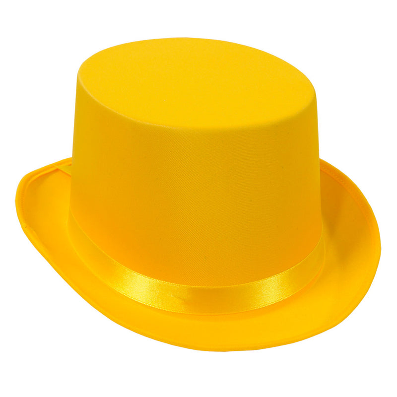 Satin Sleek Top Hat - Yellow