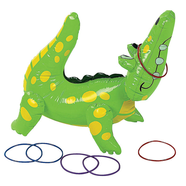 Inflatable Alligator Ring Toss Game