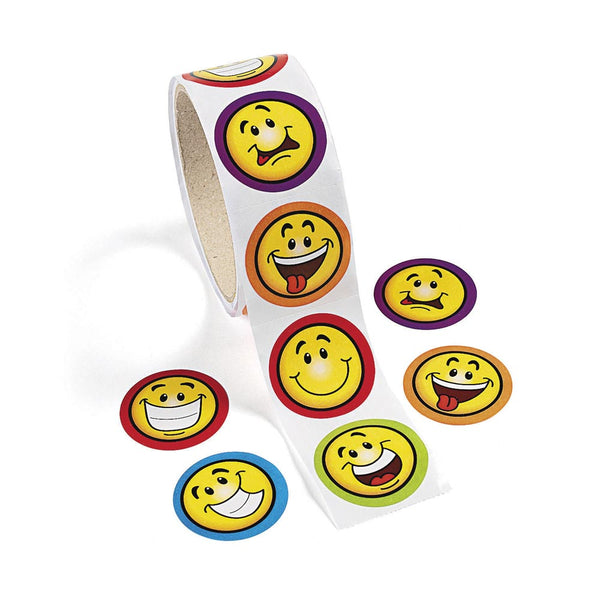 Stickers - Goofy Smile 1-1/4" (100 PACK)