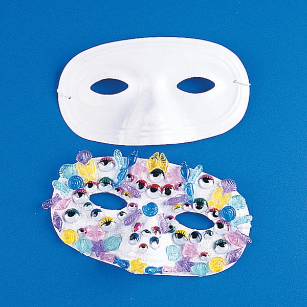 White Plastic Face Mask (24 PACK)
