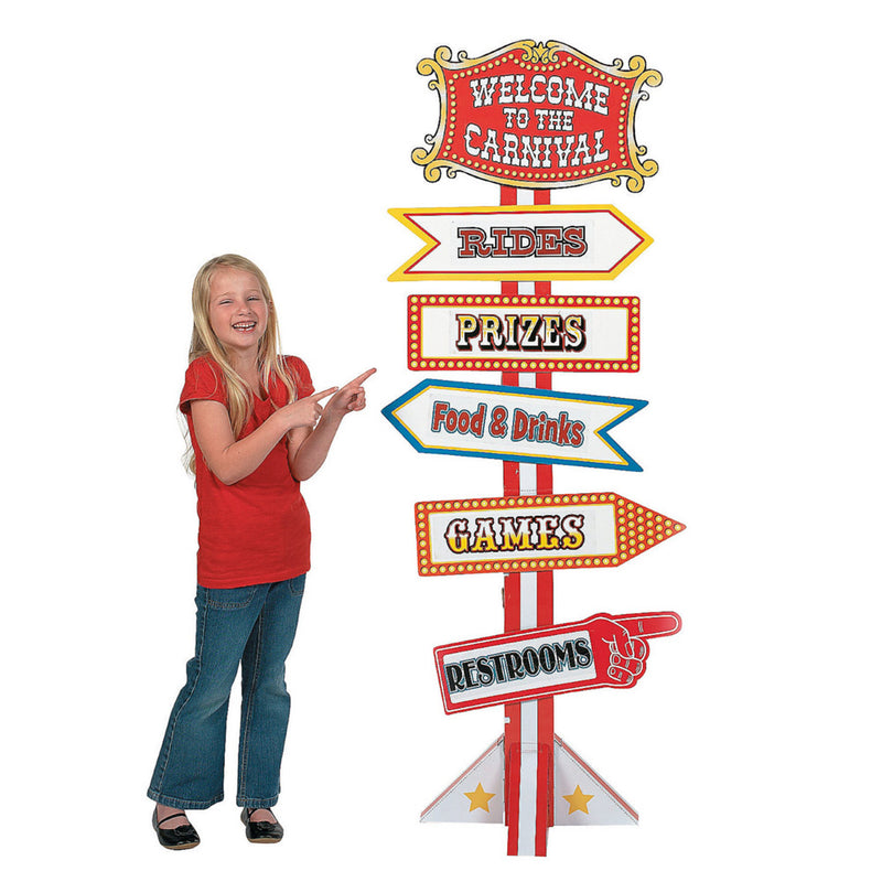Carnival Rd Sign Carnival Directional Sign 5' (EACH)
