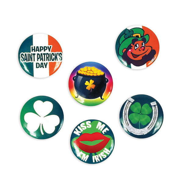 St. Pats Button Assorted 1" (48 PACK)