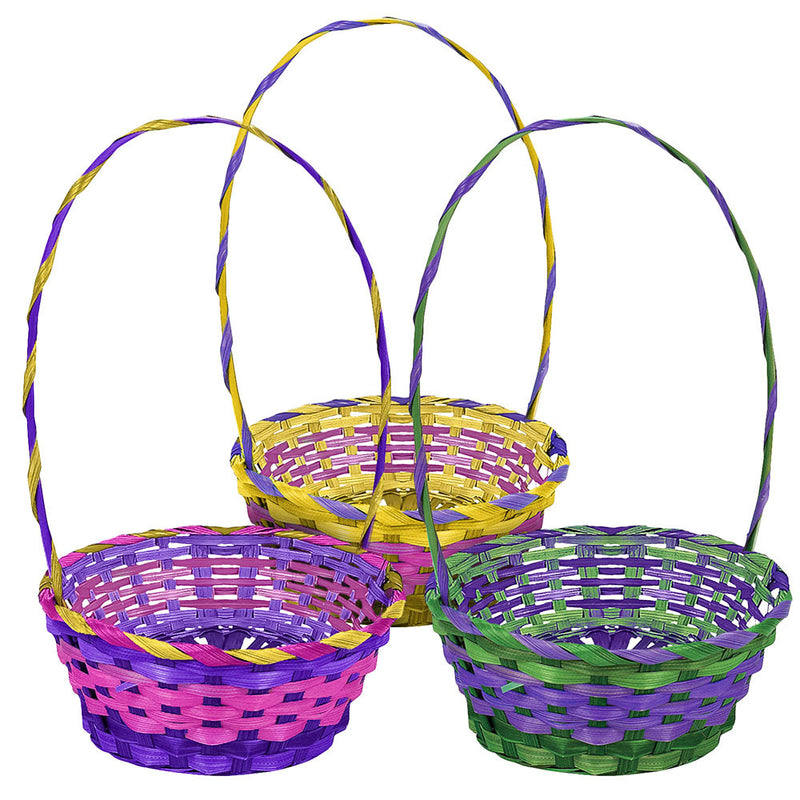 Easter Basket - Woven Bamboo 8" (DZ)