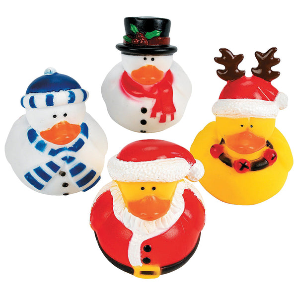 Vinyl Holiday Rubber Duckies 2"