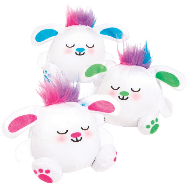 Easter Crazy Hair Stuffed Bunnies 6"