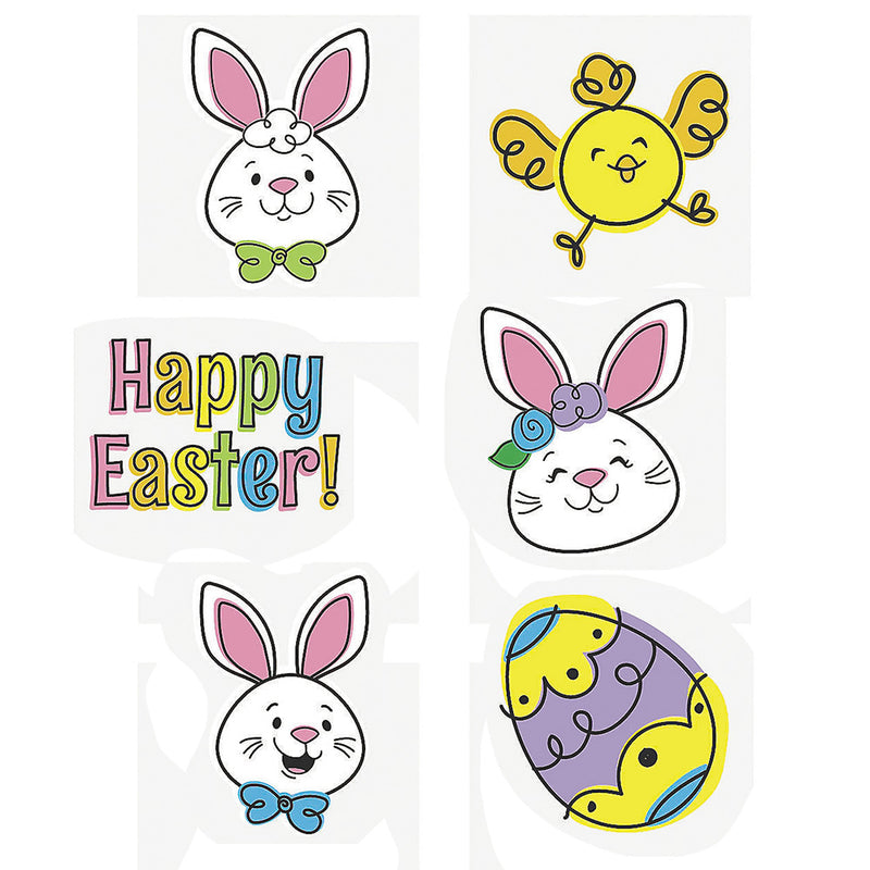 Happy Easter Tattoos 1.5" (36 PACK)