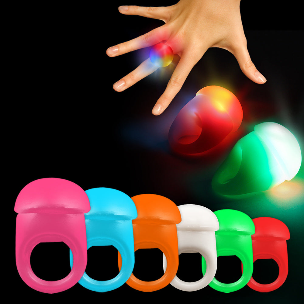 Ring Led Button LED Jelly Button Rings Assorted (24 PACK)