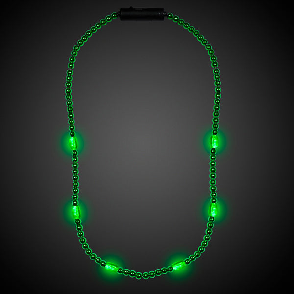 Light Up Green Beads 30"