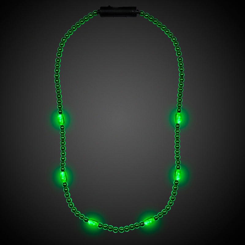 Light Up Green Beads 30"