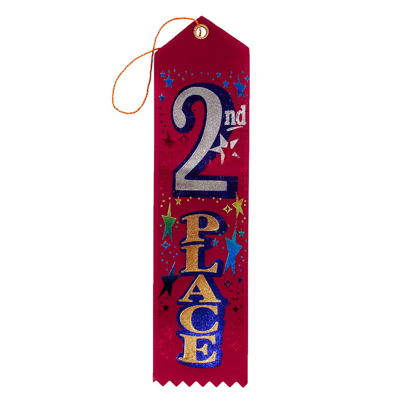 Award Ribbon - 2nd Place Red 7"