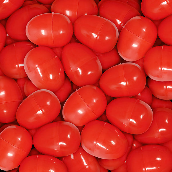 Empty Plastic Easter Eggs 2-1/3" Red (1000 PACK)