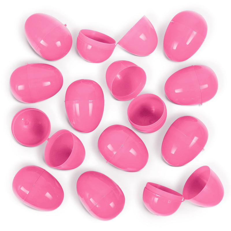 Empty Plastic Easter Eggs 2-1/3" Pink (100 PACK)