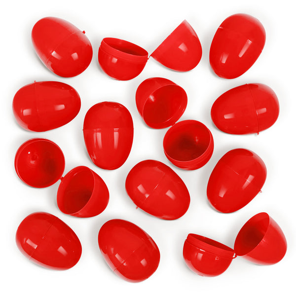 Red Hinged Plastic Eggs 2-1/3