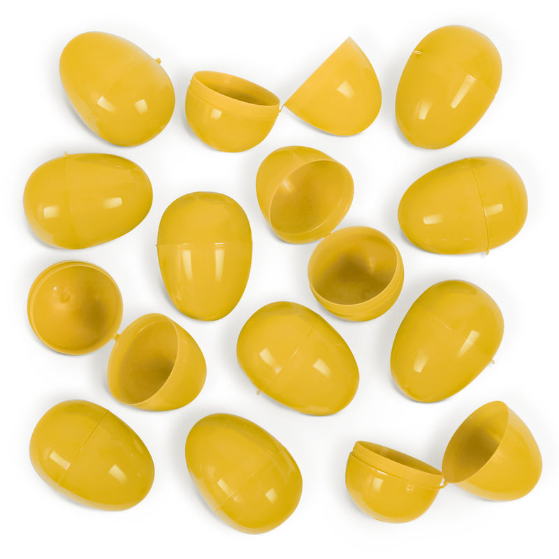 Empty Plastic Easter Eggs 2-1/3" Yellow (100 PACK)