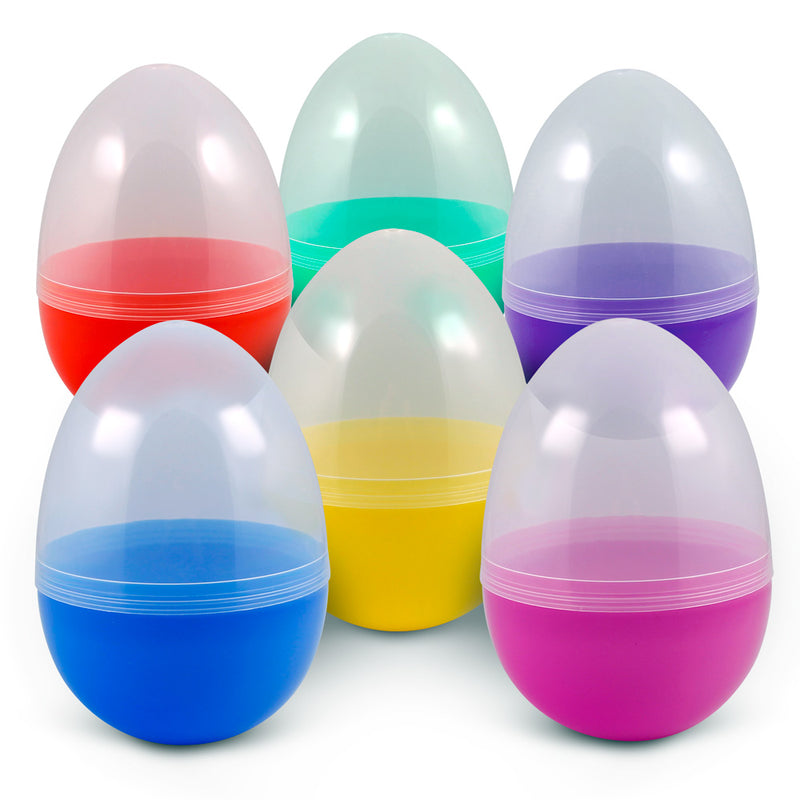 Empty Large Plastic Easter Eggs 6"
