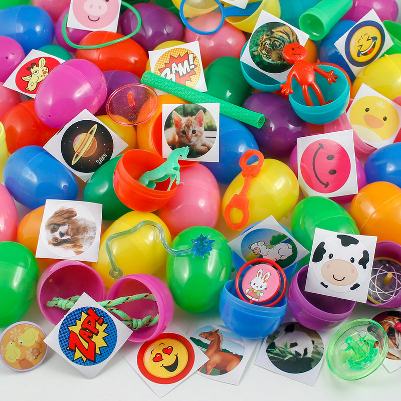 Toy & Sticker Filled Easter Eggs 2-1/3" (500 PACK)