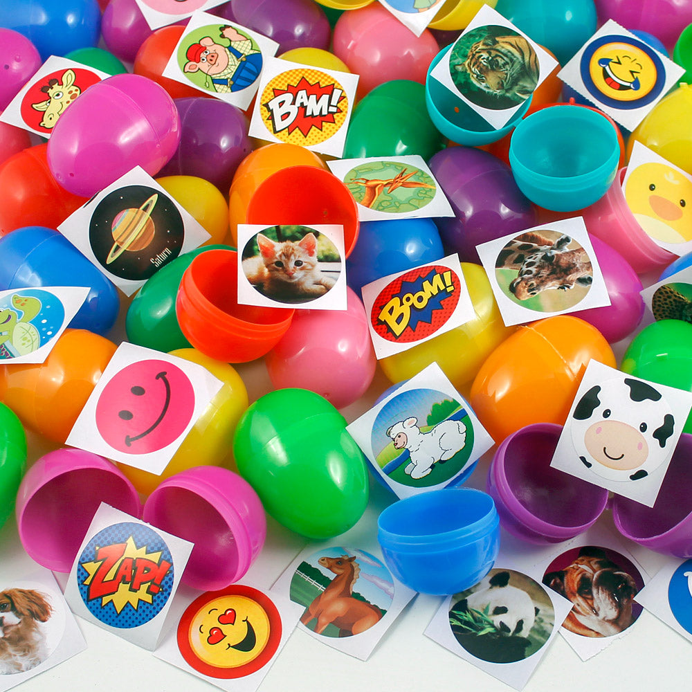 1 Sticker Filled Easter Eggs 21/3" (500 PACK)