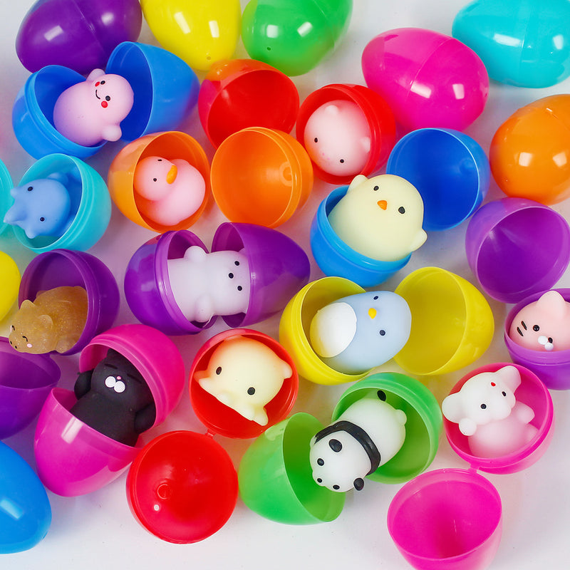 Squish Toy Filled Plastic Easter Eggs 2-1/4" (DZ)