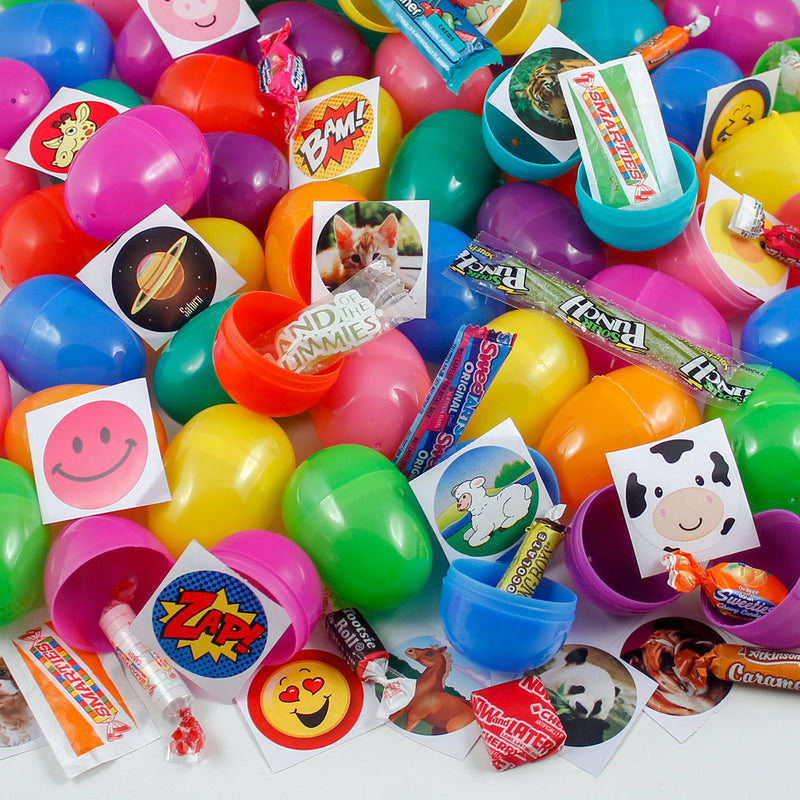 Candy & Sticker Filled Easter Eggs 2-1/3" (500 PACK)