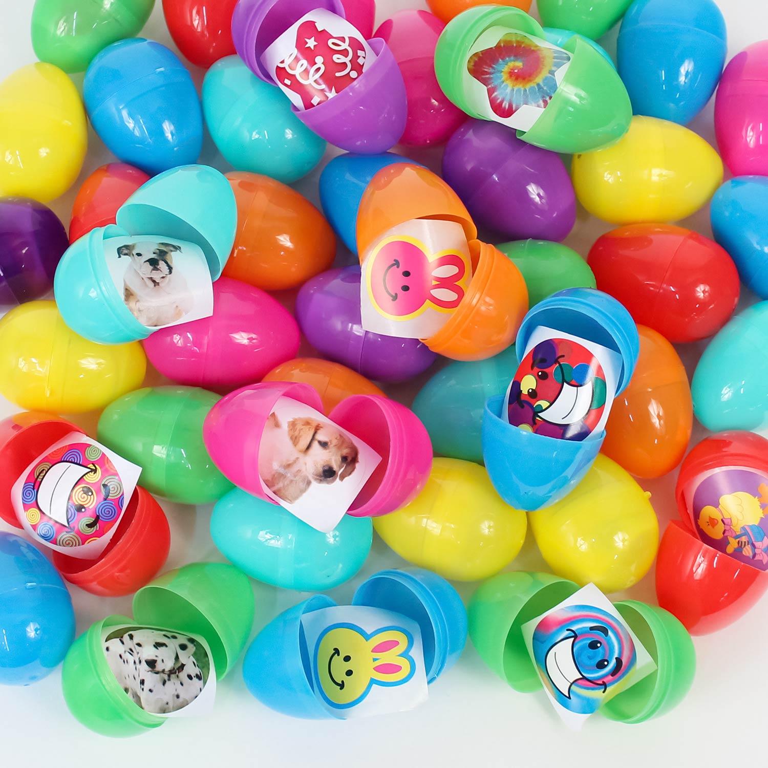 Economy 1 Sticker Filled Easter Eggs 21/4" (500 PACK)