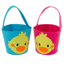 Felt Chick Easter Basket Assorted 6"