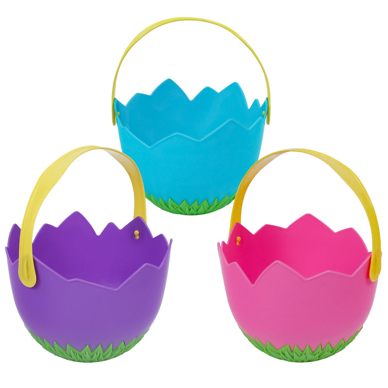 Cracked Egg Easter Basket Assorted 8"