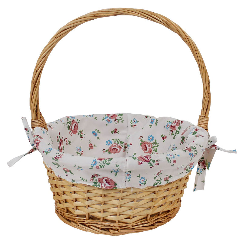 Wicker Lined Easter Basket 13" x 15"