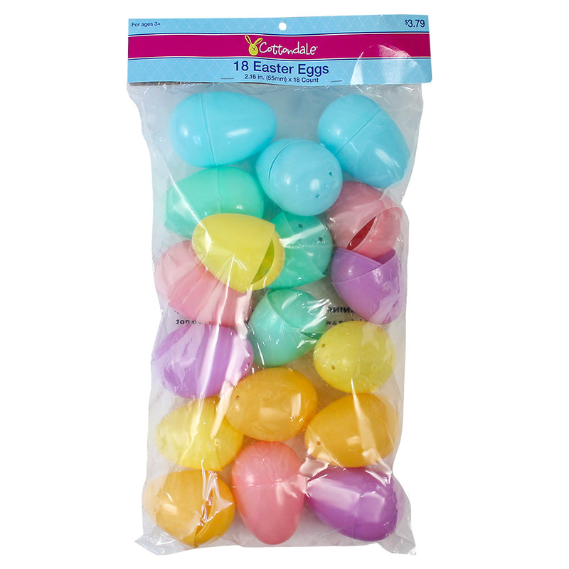 Closeout Pastel Easter Eggs 3.25" (18 Pack)