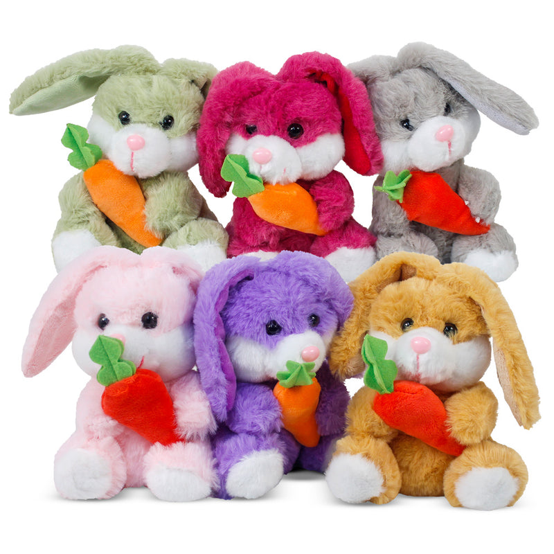 Stuffed Bunny With Carrot 6"