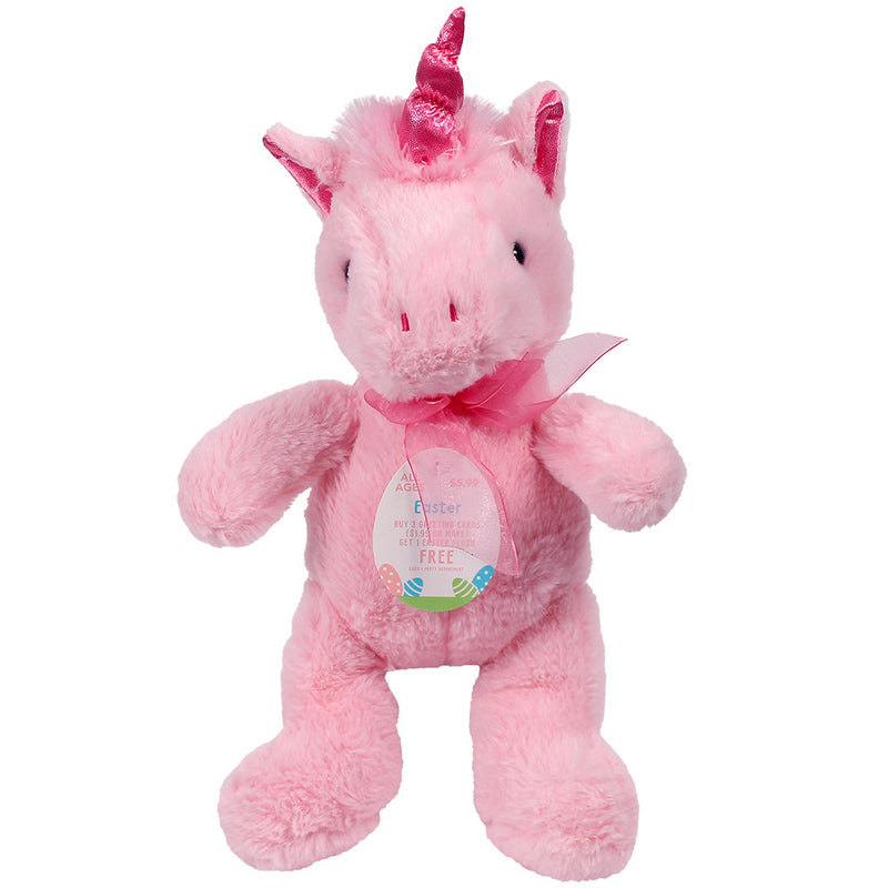 Easter Plush Pink Unicorn 15"