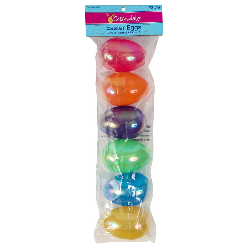 Closeout Easter Eggs Shiny 3.25" (6 Pack)