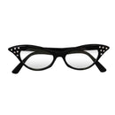 Retro Rhinestone Glasses - Black
