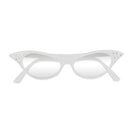 Retro Rhinestone Glasses - White