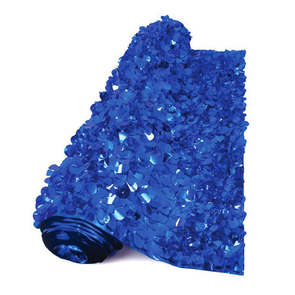 Float Sheeting - Metallic Floral 36" x 15' Blue