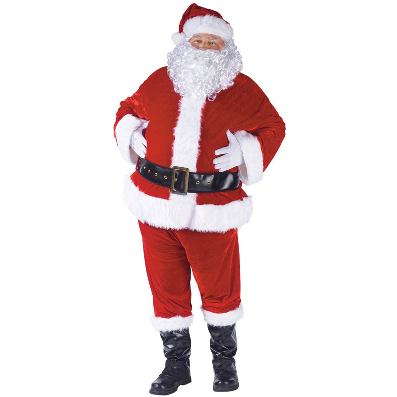 Plus Size Complete Velour Santa Suit