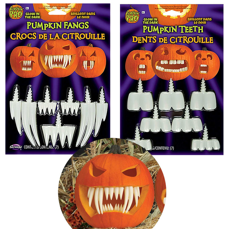 Glow-In-The-Dark Pumpkin Teeth Assorted
