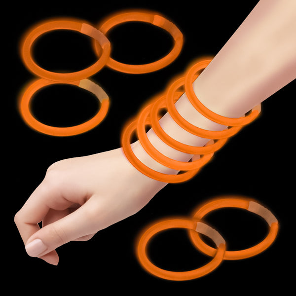 Glow Bracelets 8" Orange (50 PACK)