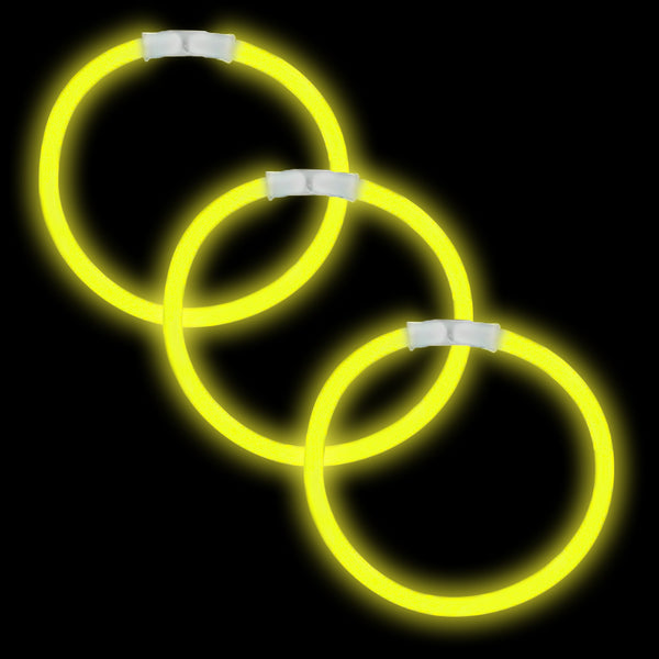 Glow Bracelets 8" Yellow (50 PACK)