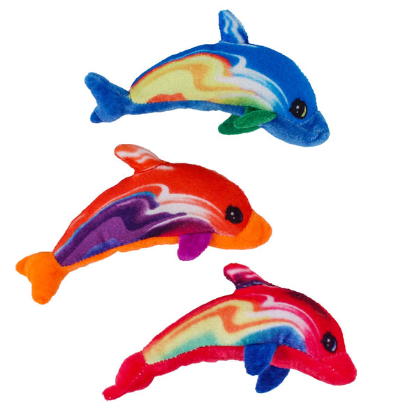 Plush Rainbow Dolphins 6" (DZ)