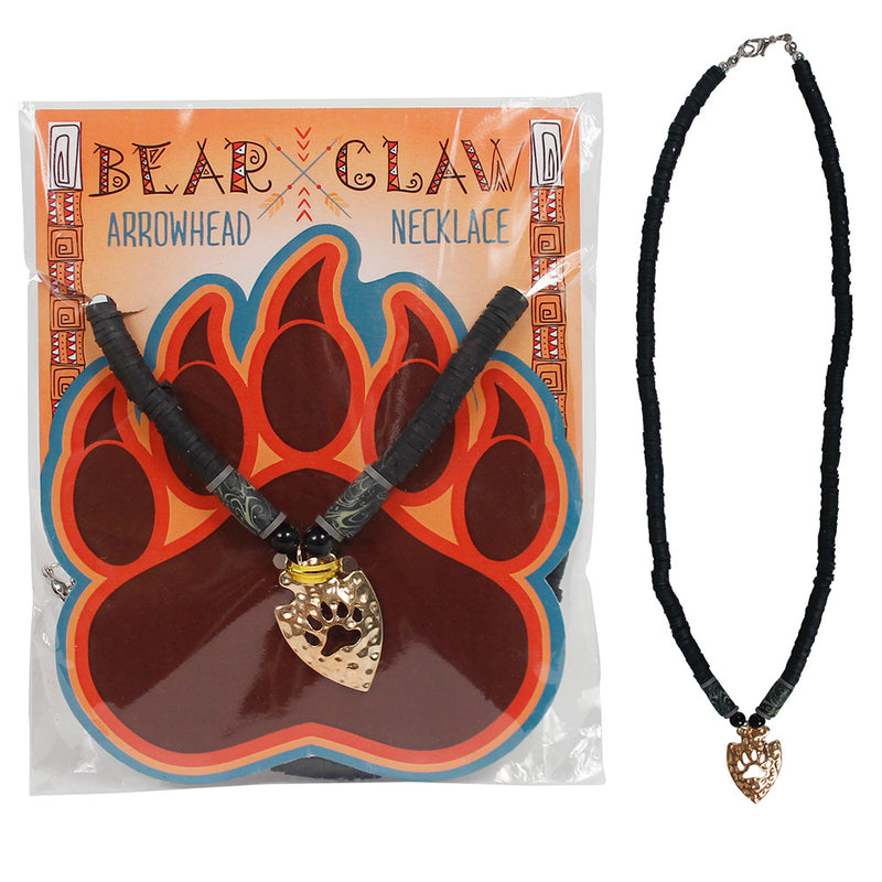 Bear Claw Arrowhead Necklace