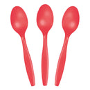Plastic Spoons - Coral (24 PACK)