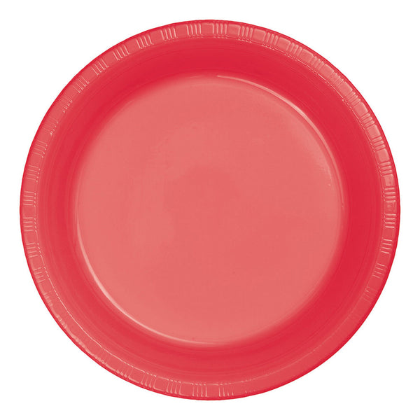 Plastic Plates 10-1/4" Coral (20 PACK)