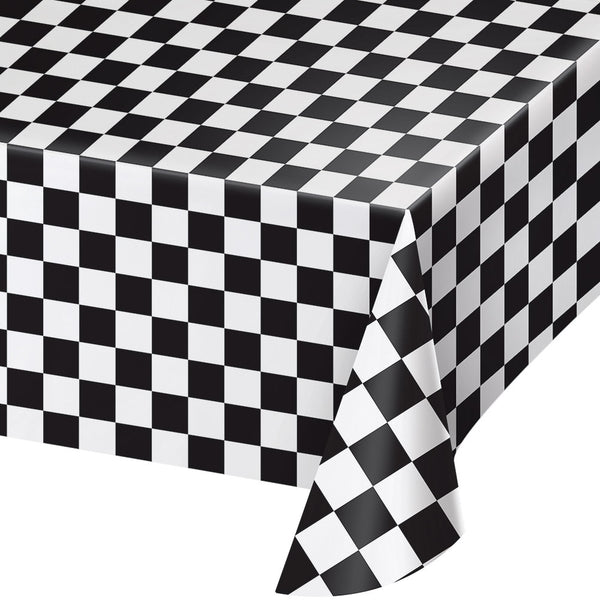 Checkered Plastic Tablecover 54 x 108