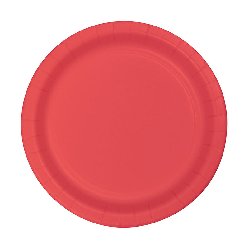 Paper Plates 9" Coral (24 PACK)
