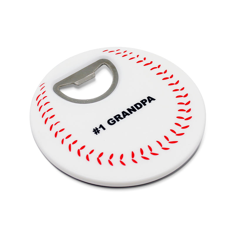 Grandpa Coaster Bottle Opener